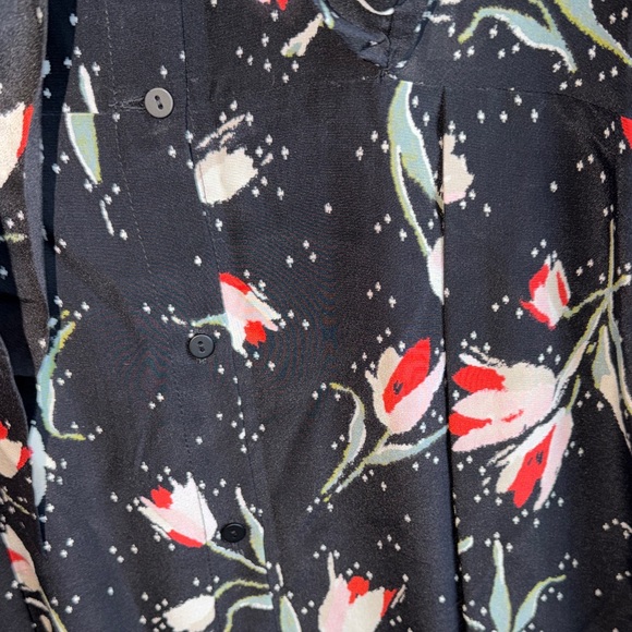 Rebecca Taylor Black Dress with Floral Accents - Picture 4 of 9